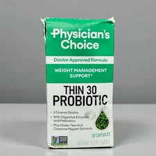 Physician’s Choice Thin 30 Probiotic, 15B CFU, 30 ct, EXP 03/27 NEW/SEALED -READ