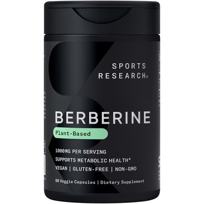 Vegan Berberine Herbal Ayurvedic Metabolic Health Support 1000mg (60 Capsules)