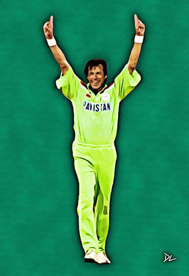 Imran Khan ''Team Pakistan'' Original Pop Art Print - 13 x 19 Poster