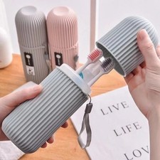 Travel Toothbrush Toothpaste Holder Case Portable Bathroom Storage Box Organizer