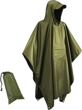 Waterproof Lightweigh Hooded Rain Poncho Raincoat Jacket for Men Women Rain Coat