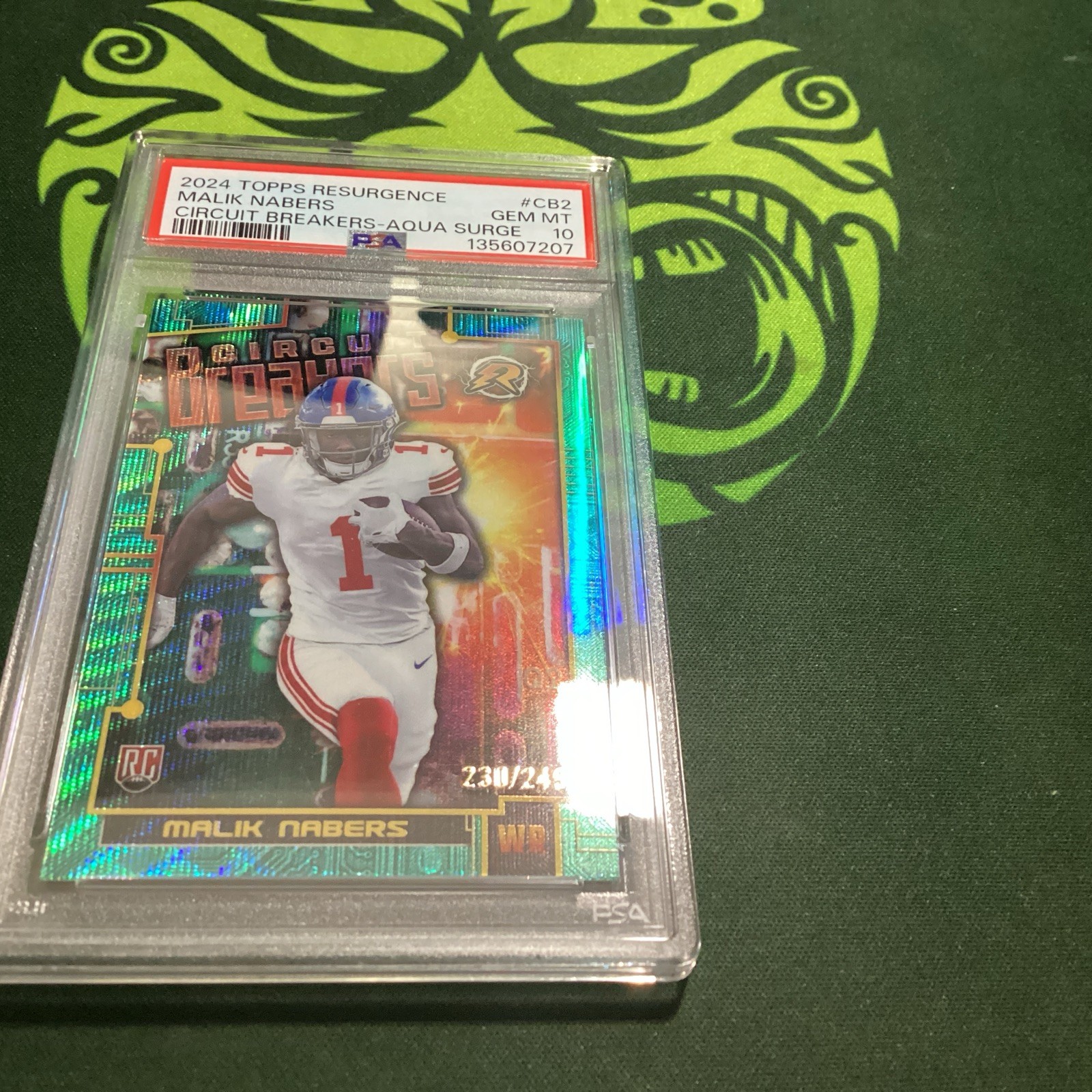 Malik Nabers Topps Resurgence Circuit Breakers #CB2 Aqua Surge