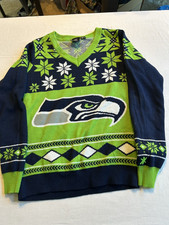 NFL Team Apparel Seattle Seahawks Ugly Christmas Sweater Unisex M