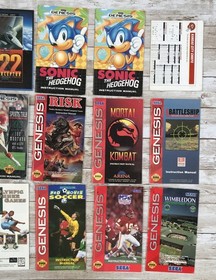 Sega Genesis Game Manuals Box Inserts Lot Toejam Earl Sonic Doom 32x X-Men ETC