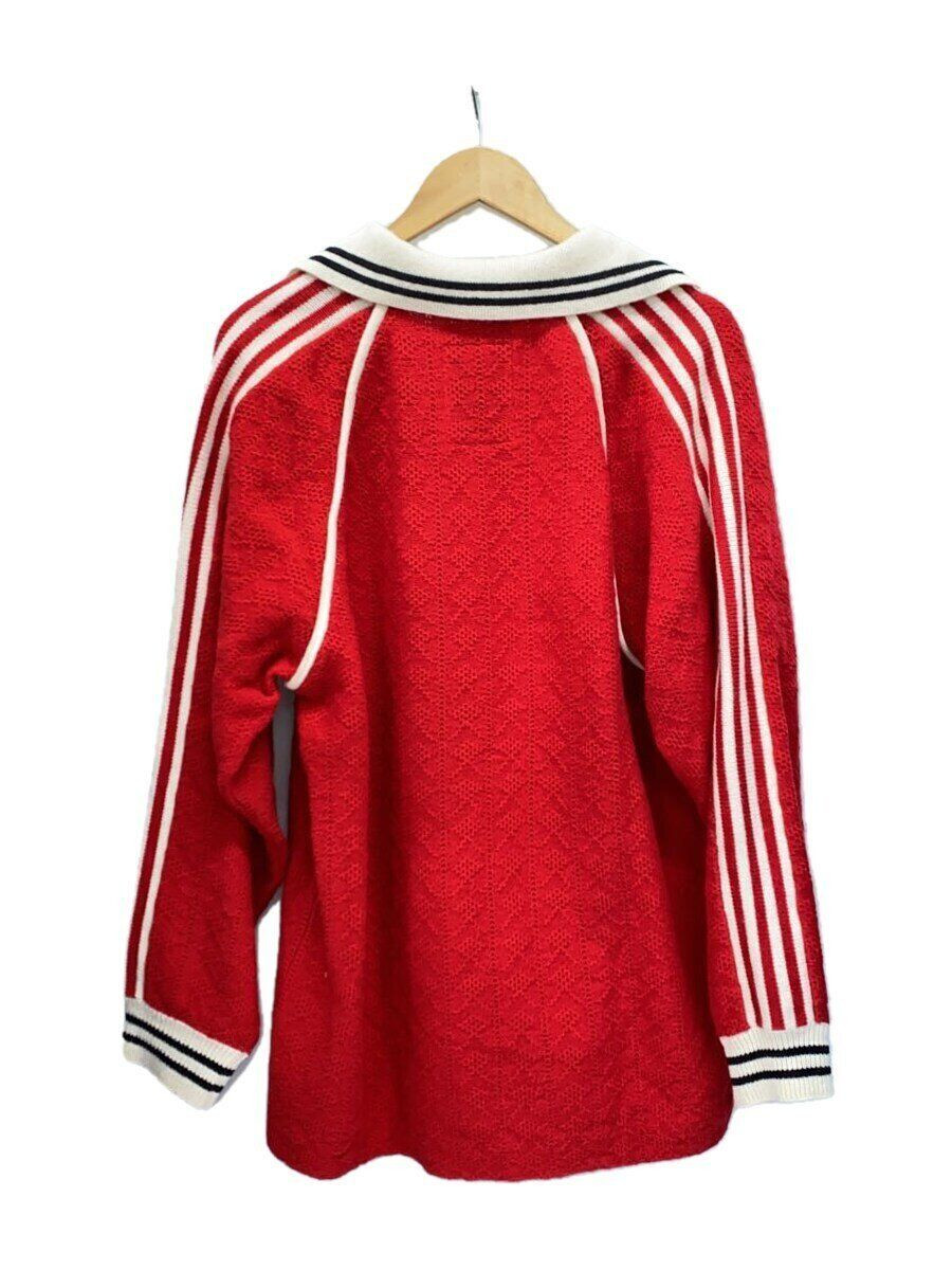 RICE NINE TEN KNIT SWEATER (THICK 2 WOOL RED KN-LSGMS Used RICE NINE TEN KNIT SWEATER (THICK 2 WOOL RED KN-LSGMS Used