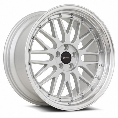 Vors Wheels Rim VR8 18x9 5x120 ET35 73.1CB Silver Machine Lip Chrome Rivet