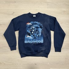 Vintage 90's Pro Player Denver Broncos Crewneck Sweatshirt Youth XL  Men  s Sm