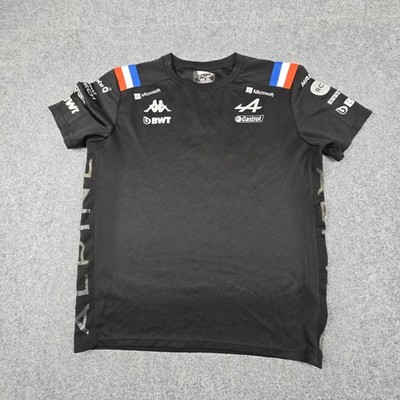 Alpine F1 Racing Shirt womens MEDIUM black Kappa Formula 1 motorsports Size M