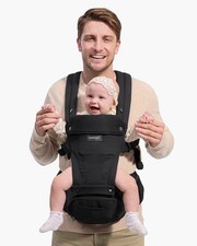 MOMCOZY 2-in-1 Ergonomic Hipseat  Carrier Brand New 0-36 Months, 44lbs Black