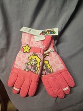 Ski Gloves Super Mario Princess Peach Girls Winter Ski Gloves Sz L/XL