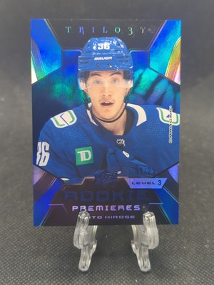 2023-24 Upper Deck Trilogy Rookie Premiers Akito Hirose Rare Rookies Blue /25