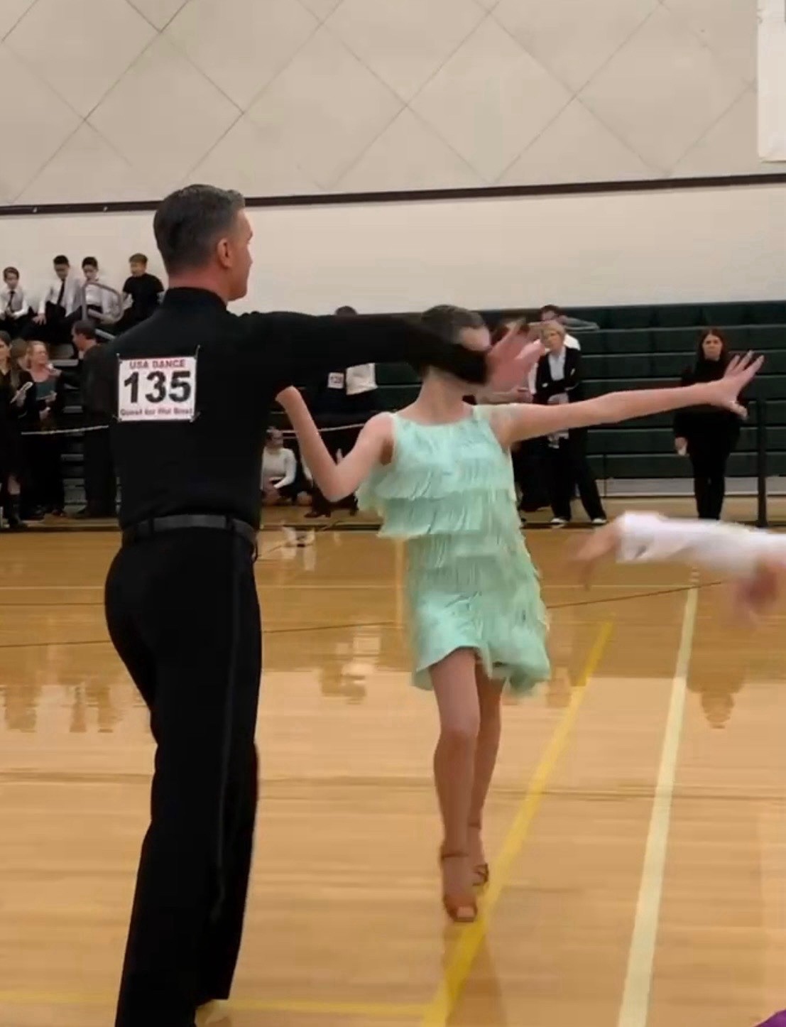 Mujer Salón Latino Salsa Bachata Vestido Baile Actuación Escenario Disfraz