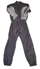 Vintage Reebok Women's Black Track Suit Jacket/ Pants Medium