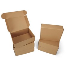 12x9x4 inch Shipping Boxes 6 Pack Brown, Tab Lock Tuck Top Mailer Boxes for P...