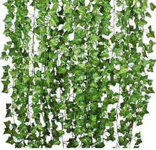 12 Pack 84 Feet Fake Ivy Leaves Artificial Garland Greenery Hanging Plant Decor