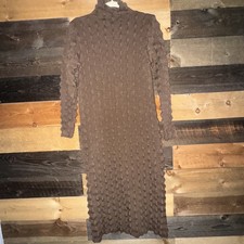 NEW NWOT ZARA Brown Textured Knit Sweater Dress Women’s Long Maxi Midi