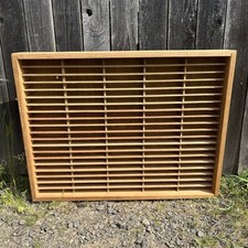 Vintage 80s 90s Napa Valley Wood 100 Cassette Tape Wall Storage Holder Rack Case