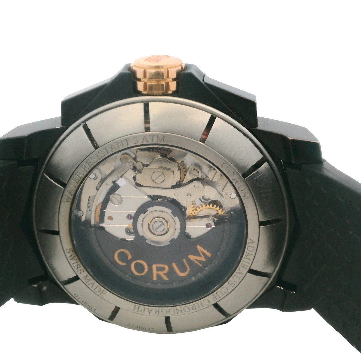 Corum Admirals Cup 01.0064 Black Dial 44mm Gold/Steel Watch | eBay