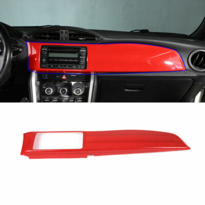 Red Dashboard Radio Bezel Cover LHD For Subaru BRZ Scion FR-S Toyota 86 2012-20