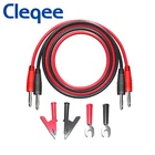 2PCS Multimeter Test Lead Dual 4mm Banana to Banana Plug with Alligator Clips