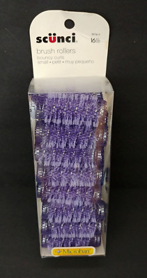 Scunci 16 Pieces Brush Rollers Hairstylist 18741-Y Bouncy Curls Microban Tech