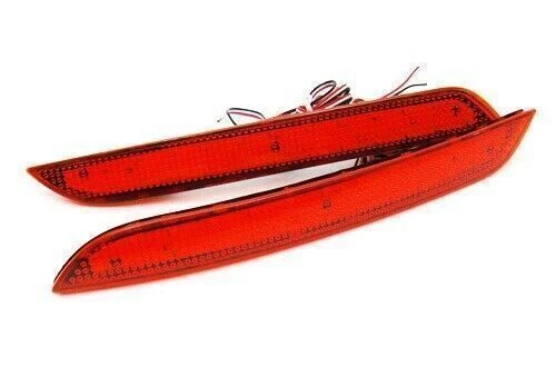 2x Luz de freno trasera LED reflector de parachoques lente roja para 12-15 BMW Serie 3 F30 F31 Foto 4 de 4