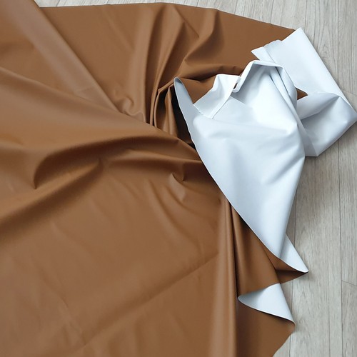 MATTE VINYL PLEATHER GOTHIC FETISH FABRIC WATERPROOF RAINCOAT BLACK WHITE 54'W - Picture 74 of 149