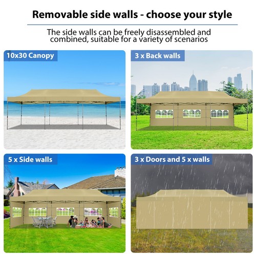 10x30\20 Heavy Duty Pop Up Canopy Party Tent Waterproof Gazebo Outdoor Wedding - Picture 58 of 100