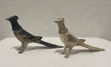 Vintage Weidlich Bros Pheasant Salt & Pepper Shakers Silver C94/2 Heavy Made USA