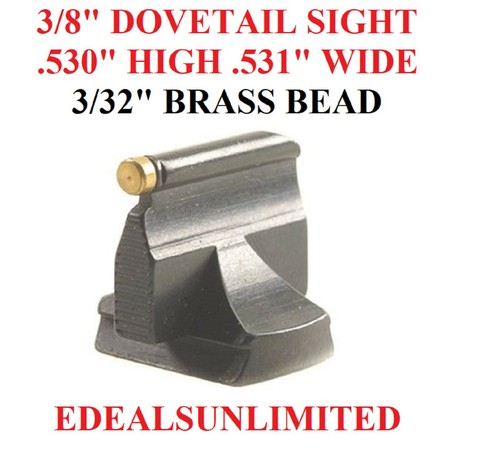 3/8" Dovetail Sight .343" H .531" W 3/32" FIBER OPTIC ORANGE fits WINCHESTER