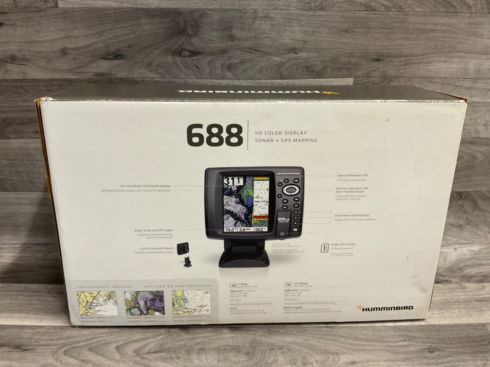 HUMMINBIRD 688ci HD COLOR DUAL BEAM FISHFINDER Sonar + GPS Mapping NEW in Box eBay