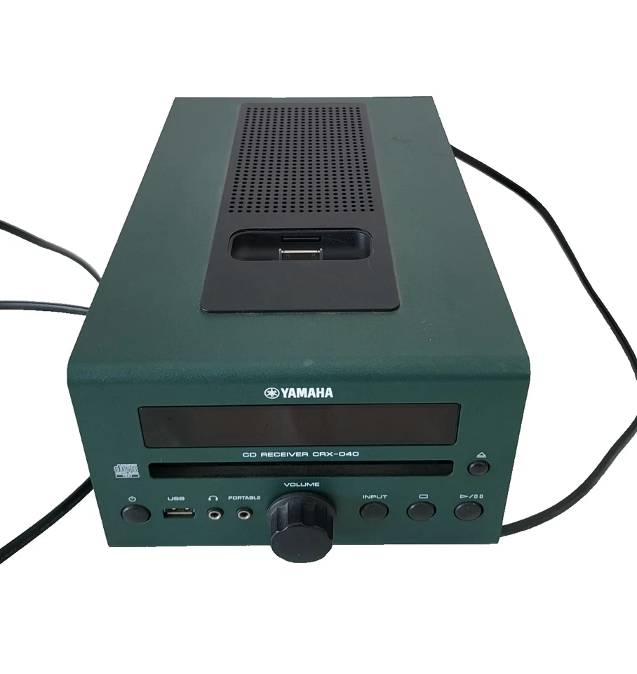 Yamaha CRX-040 CD-ресивер FM-тюнер стерео аудиосистема плеер зеленый - НЕПРОВЕРЕННЫЙ - Изображение 3 из 4