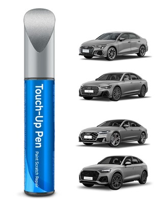 Teslaunch LX7W Ice Silver Metallic Touch Up Paint Compatible With Audi Exact ...