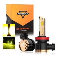 AUXBEAM H11 LED Headlights Bulbs Low Beam Conversion Kit 3000K Yellow 8000LM Fog