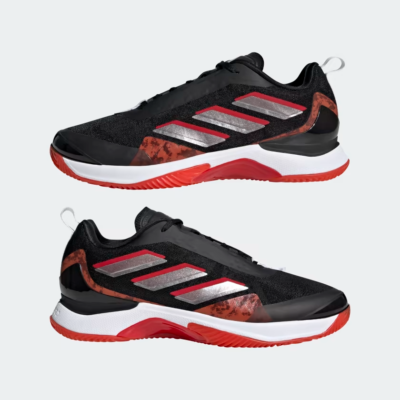 Adidas Women's Avacourt Clay Tennis Size 10 Black White Red