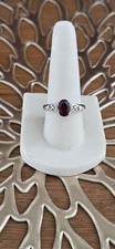 Mozambique Red Garnet Ring Set In 925 Sterling Silver