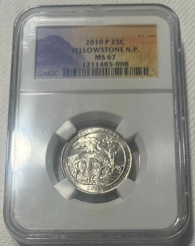 2010-P YELLOWSTONE NATIONAL PARK MS67 NGC BUSINESS STRIKE QUARTER