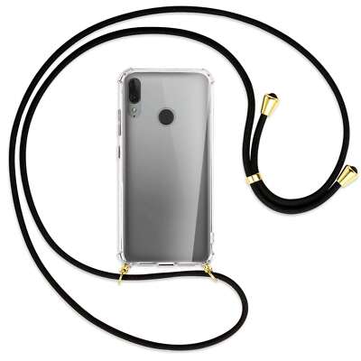 Handykette für Motorola Moto E6 Plus schwarz (G) Hülle mit Band Kordel