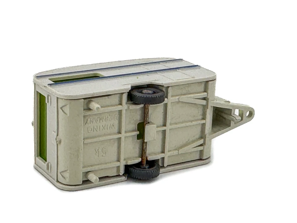 De colección Wiking Lincoln Continental Azul Cielo + Remolque Cámper Hombre Cueva HO 1:87 Tren Foto 2 de 4