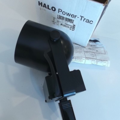 HALO Power-Trac L5038100MBX Line Voltage Track Head - Black - 100W HID Ballast  