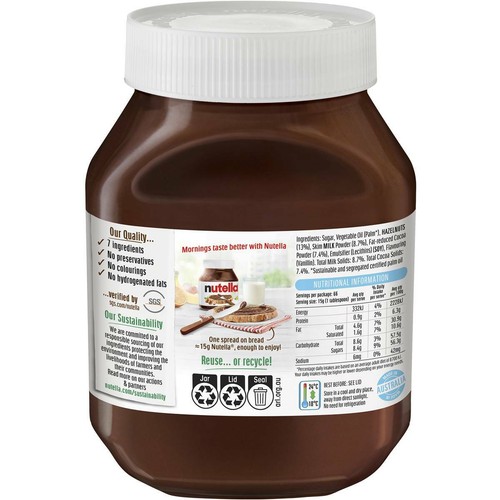Nutella Hazelnut Chocolate Spread 1kg - Picture 2 of 3