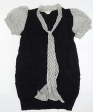 Mams & papas Womens Black Viscose Blend Bodycon Size 10