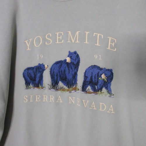 Brandy Melville Crewneck Sweatshirt Green 1991 Yosemite Sierra Nevada Retro - Picture 3 of 11