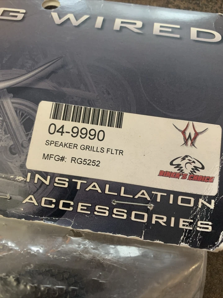 Grelhas de alto-falante frontal de malha de aço com fio Hawg Harley FLTR Road Glide 1998-2013 - Imagem 4 de 4