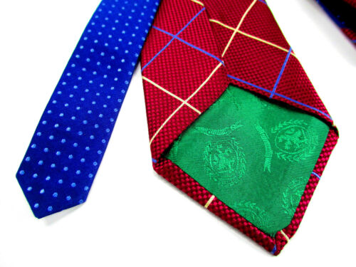Tommy Hilfiger Imported Silk Neck Tie Men's Red Grid USA Beautiful - Picture 5 of 8