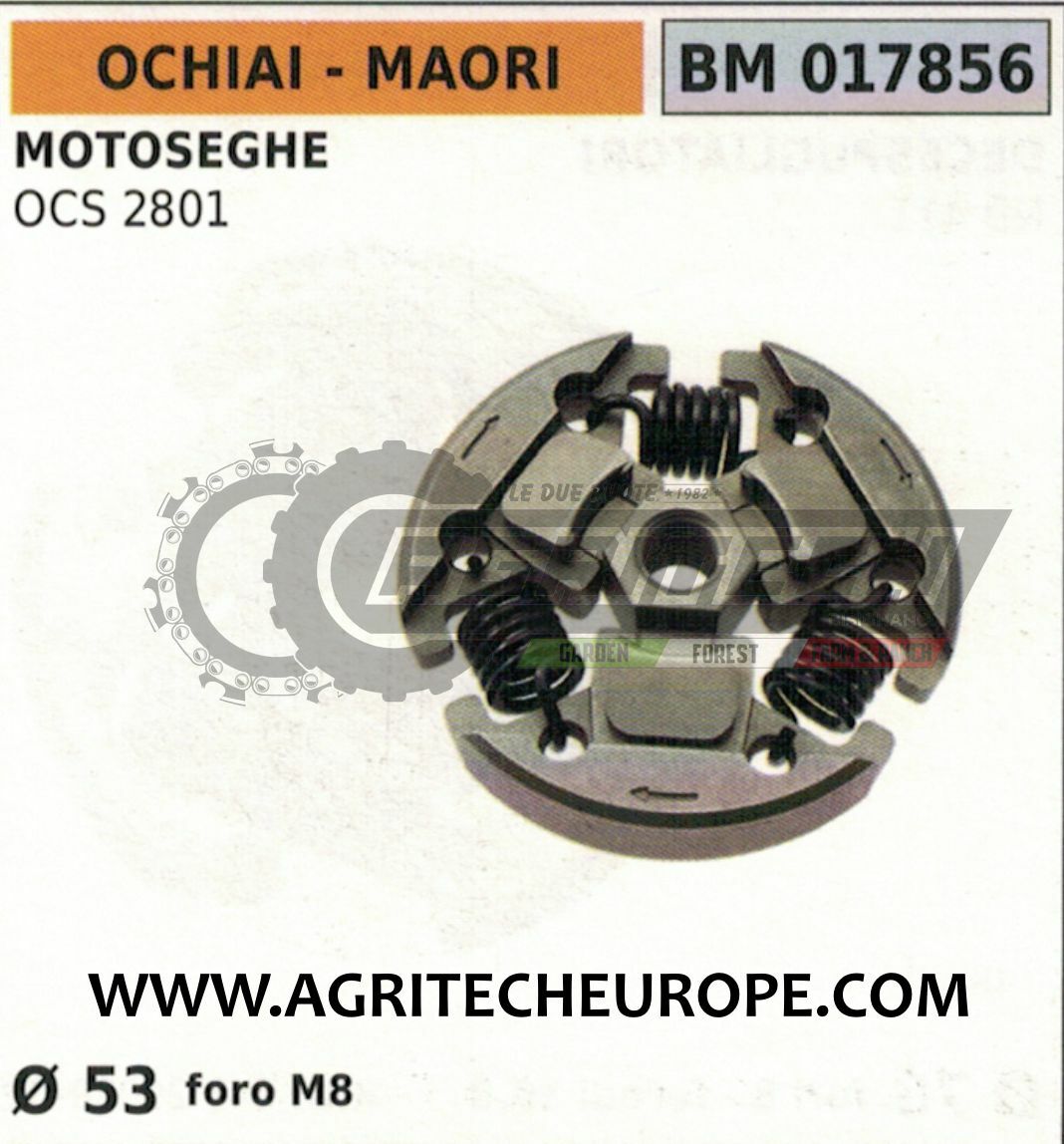Ricambio Frizione Ø53 per Motosega MAORI OCHIAI OCS 2801 - Foro M8