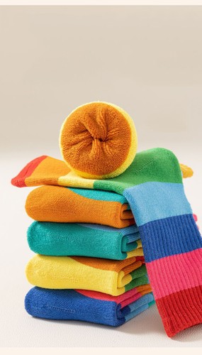 5 Pairs Toddler Thermal Cotton Socks Winter Plush Warm Soft Thick Snow Socks - Picture 13 of 16