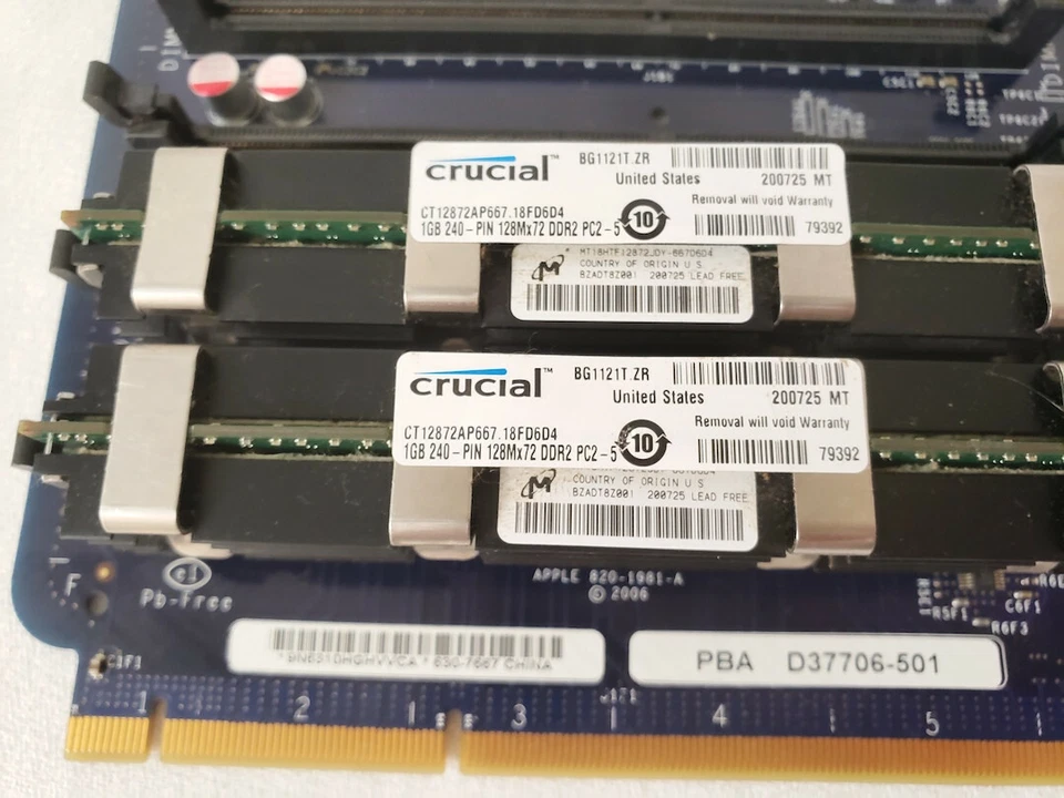 Apple Mac G5 Memory Riser Card w/ 2 Gig DDR2 667mHz Memory - Image 3 of 4