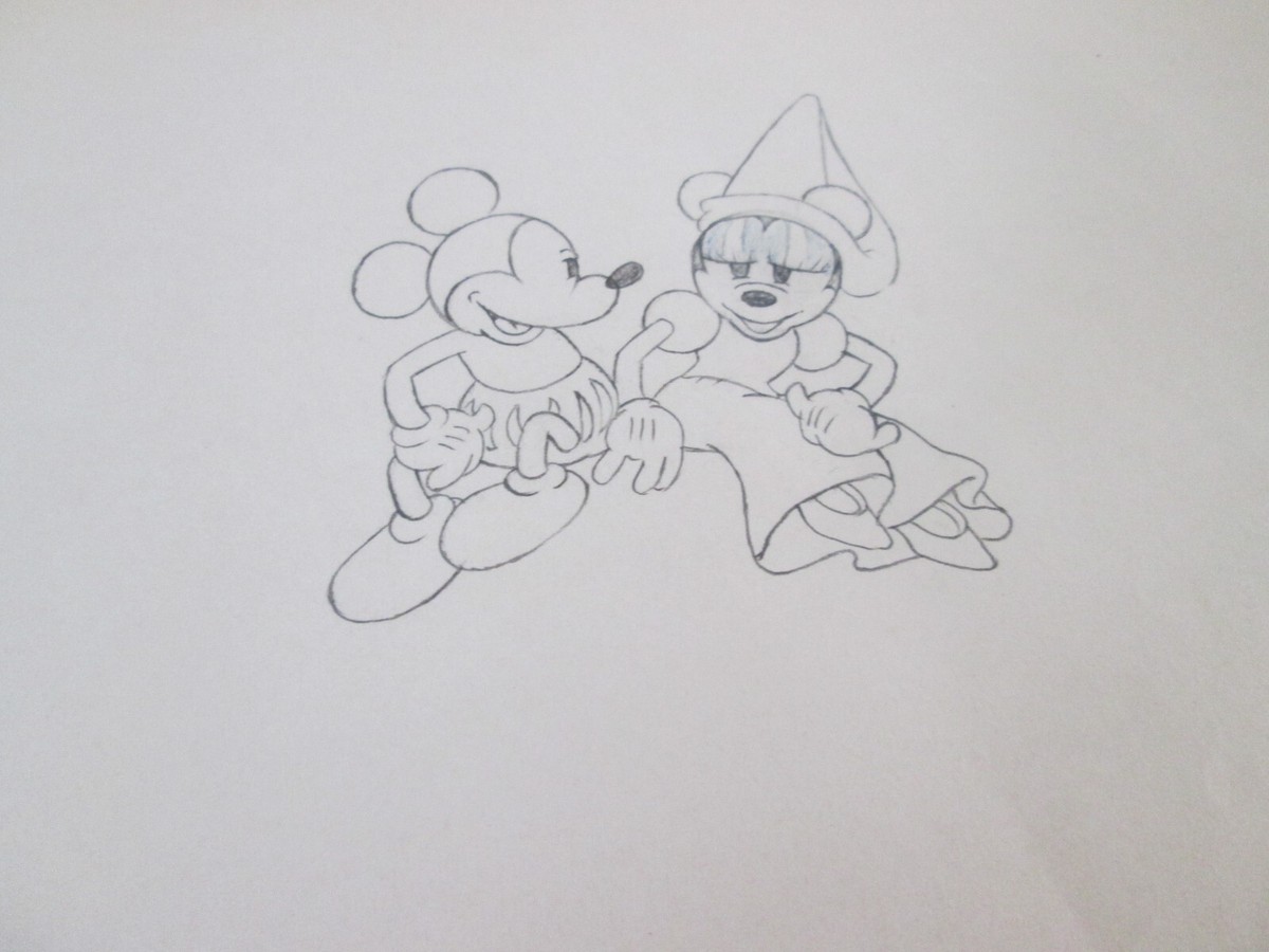 Mickey Mouse and Minnie Ye Olden Days 1933 Disney cel Drawing | eBay