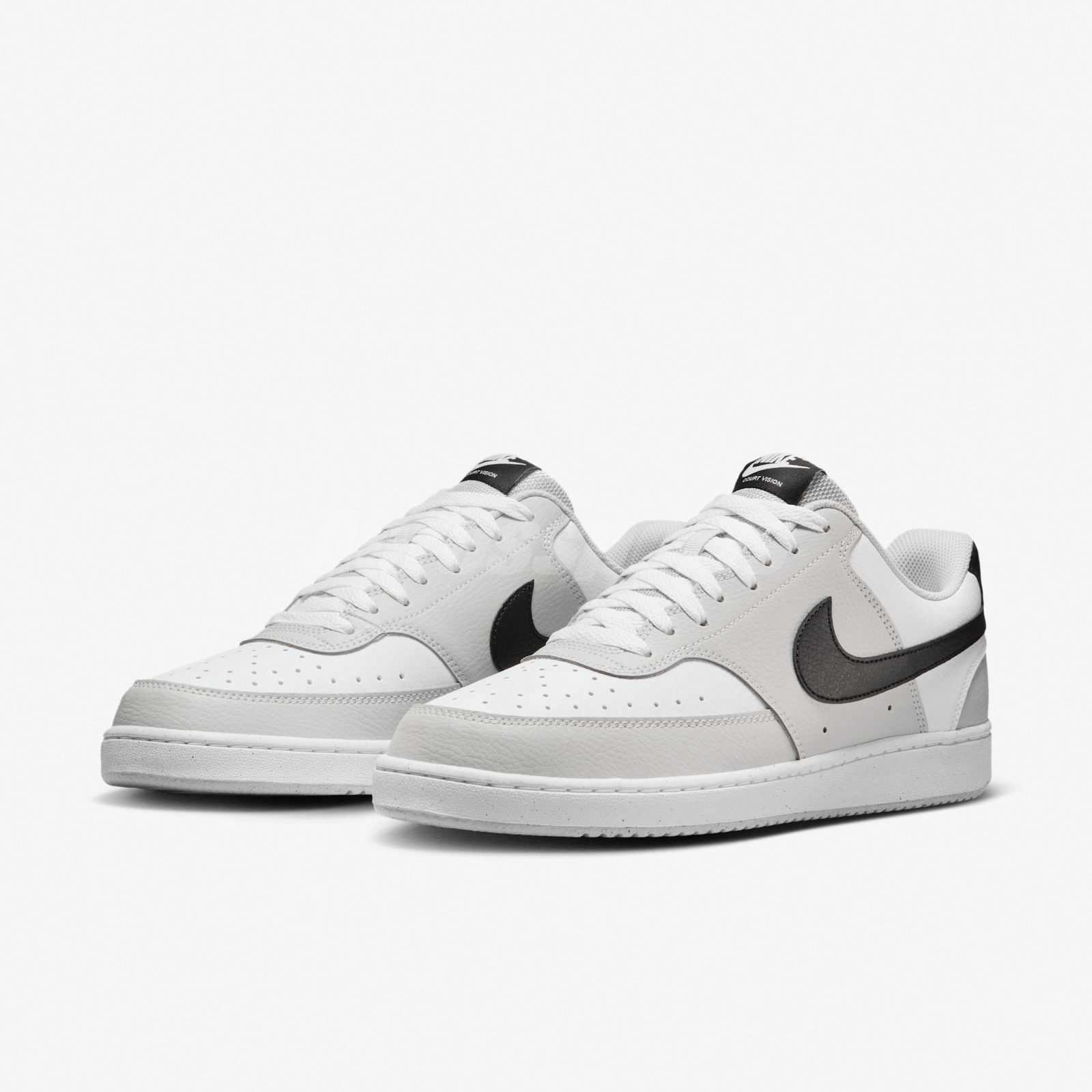 Nike Court Vision Low Grey Fog White Black Men Casual Lifestyle Shoes HV0927-097